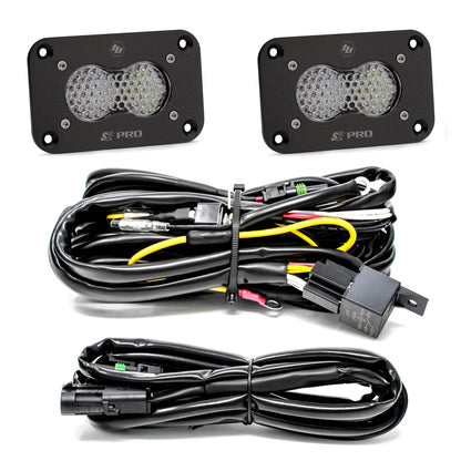 Baja Designs S2 Pro ユニバーサル フラッシュマウント リバース LED ライトキット - 487807 & 487808