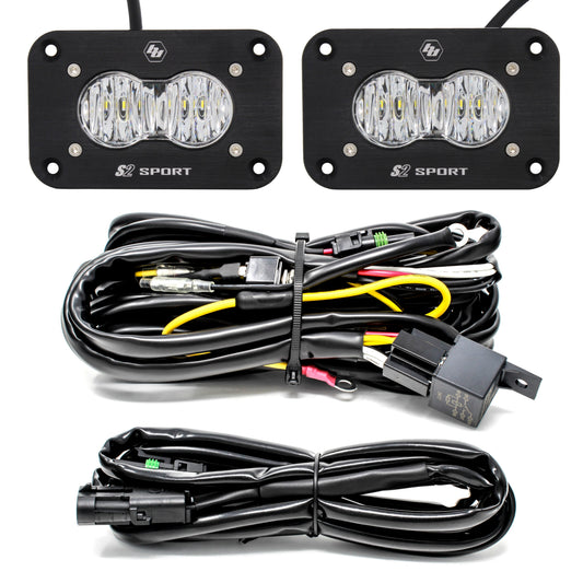 Baja Designs S2 Sport ユニバーサル フラッシュマウント リバース LED ライトキット - 547807 & 547808