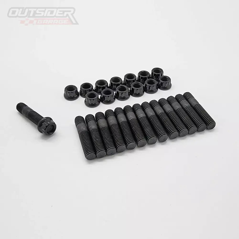 OutSiderGarage ニッサン RB20 / RB25 / RB26エンジン インテークマニホールド スタッドキット(黒色酸化皮膜処理済)