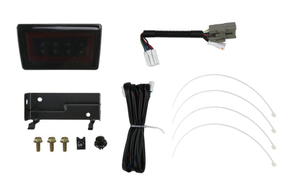 OLM F1 NB+R V2（スモークレンズ、グロスブラックベース、レッドバー）- 2015-2020 WRX / STI