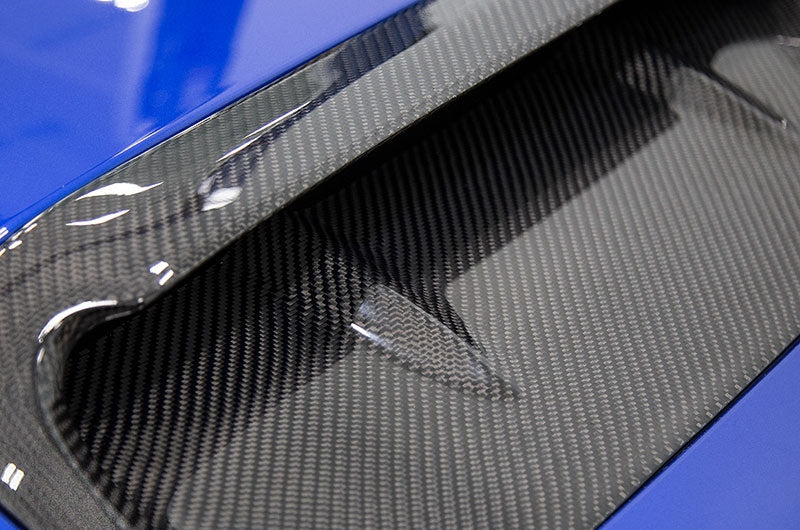 OLM A1 アグレッシブ カーボンファイバー フルリプレイスメント フードスクープ - 2015-2021 WRX/STI