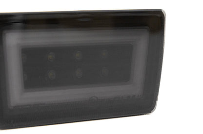 OLM F1 NB+R V2（スモークレンズ、グロスブラックベース、ホワイトバー）- 2015-2020 WRX / STI
