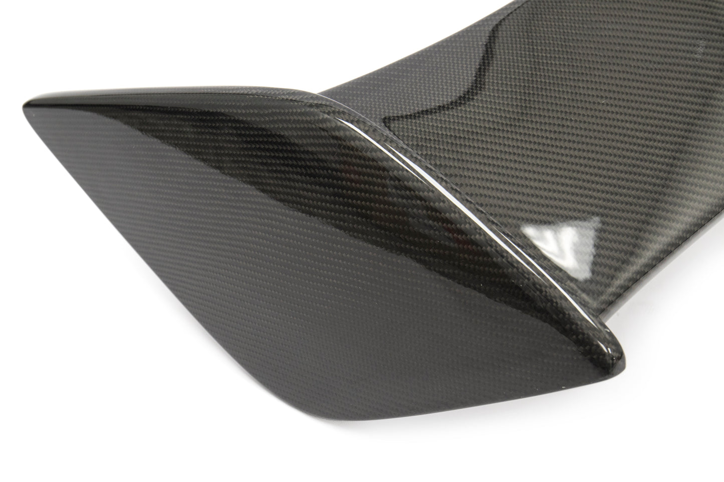 OLM Silverline カーボンファイバー OEM Sスタイルスポイラー ブラックベース付き - 2015年以降 WRX/STI