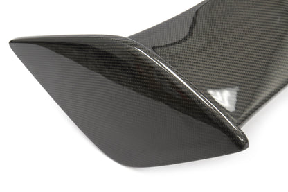 OLM Silverline カーボンファイバー OEM Sスタイルスポイラー ブラックベース付き - 2015年以降 WRX/STI
