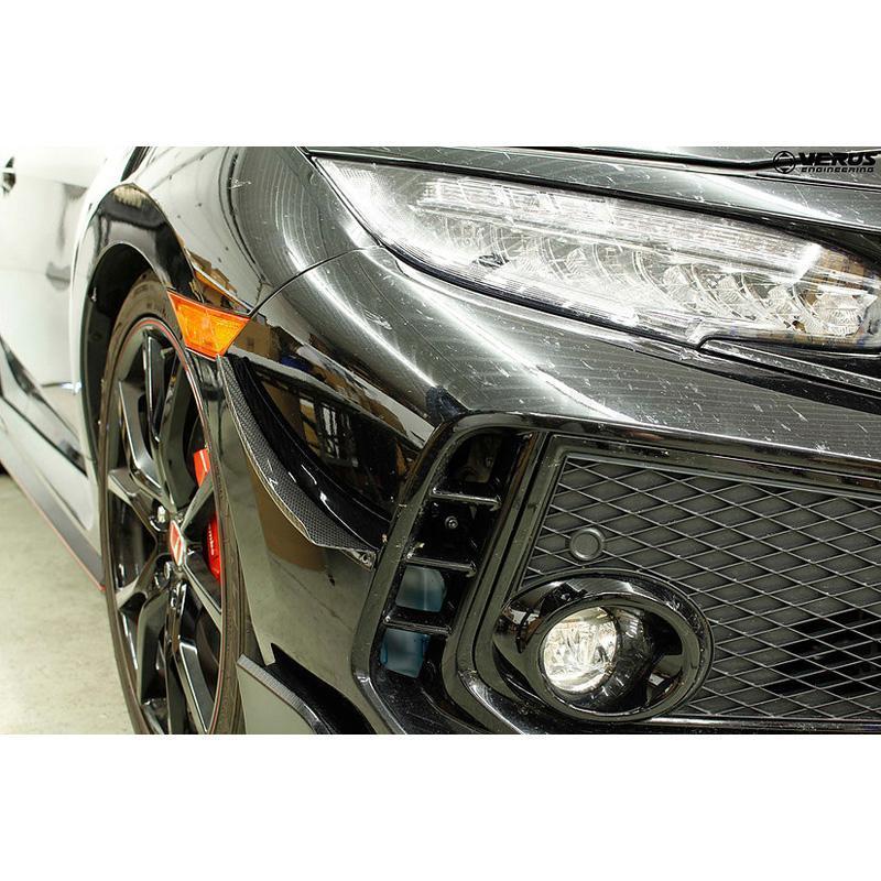 Verus Engineering ダイブプレーン / カナード | 2017-2021 ホンダ FK シビック Si/タイプR (A0185A)