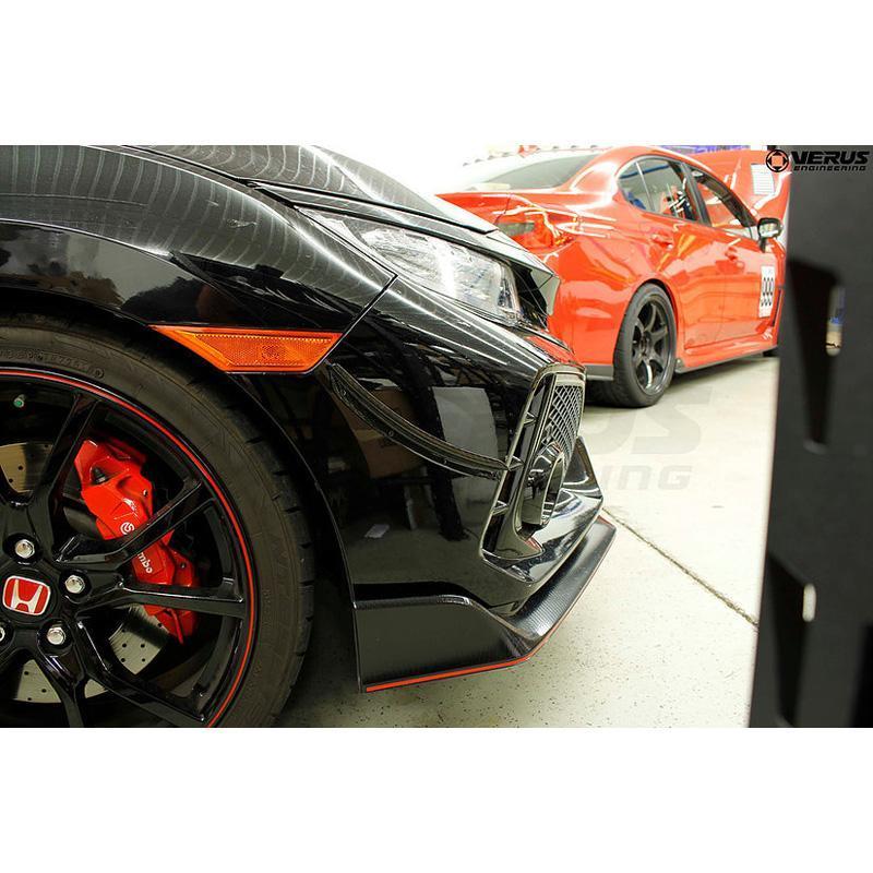 Verus Engineering ダイブプレーン / カナード | 2017-2021 ホンダ FK シビック Si/タイプR (A0185A)