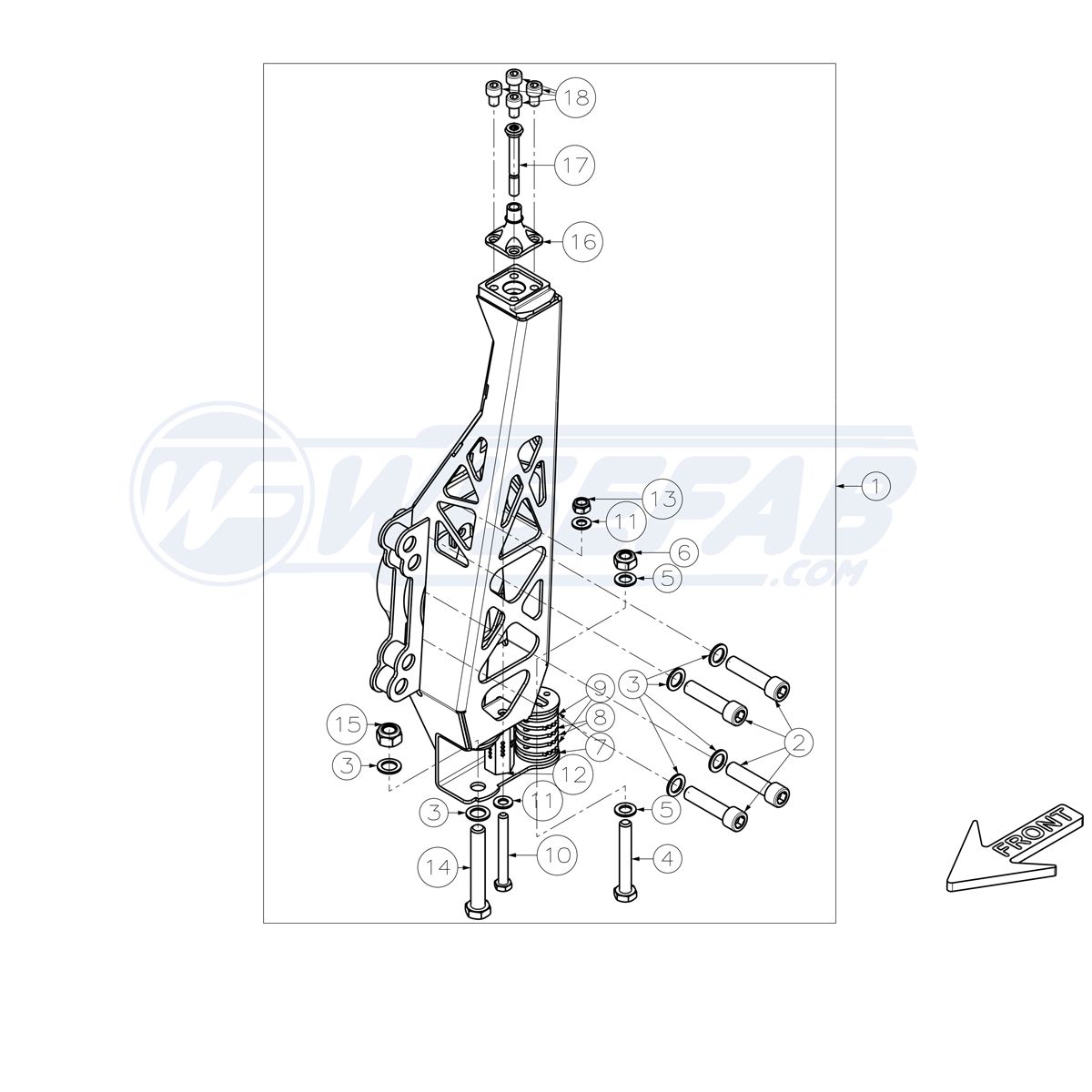 wisefab - 日産 350Z / 370Z フロントナックル 左組立済(WF370_100LA)