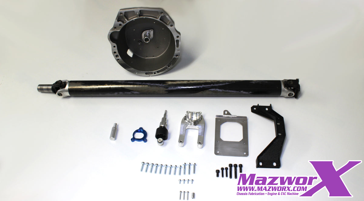 Mazworx - SRVQ トランスミッションアダプターキット Sシャシー用 (1014 3MS)