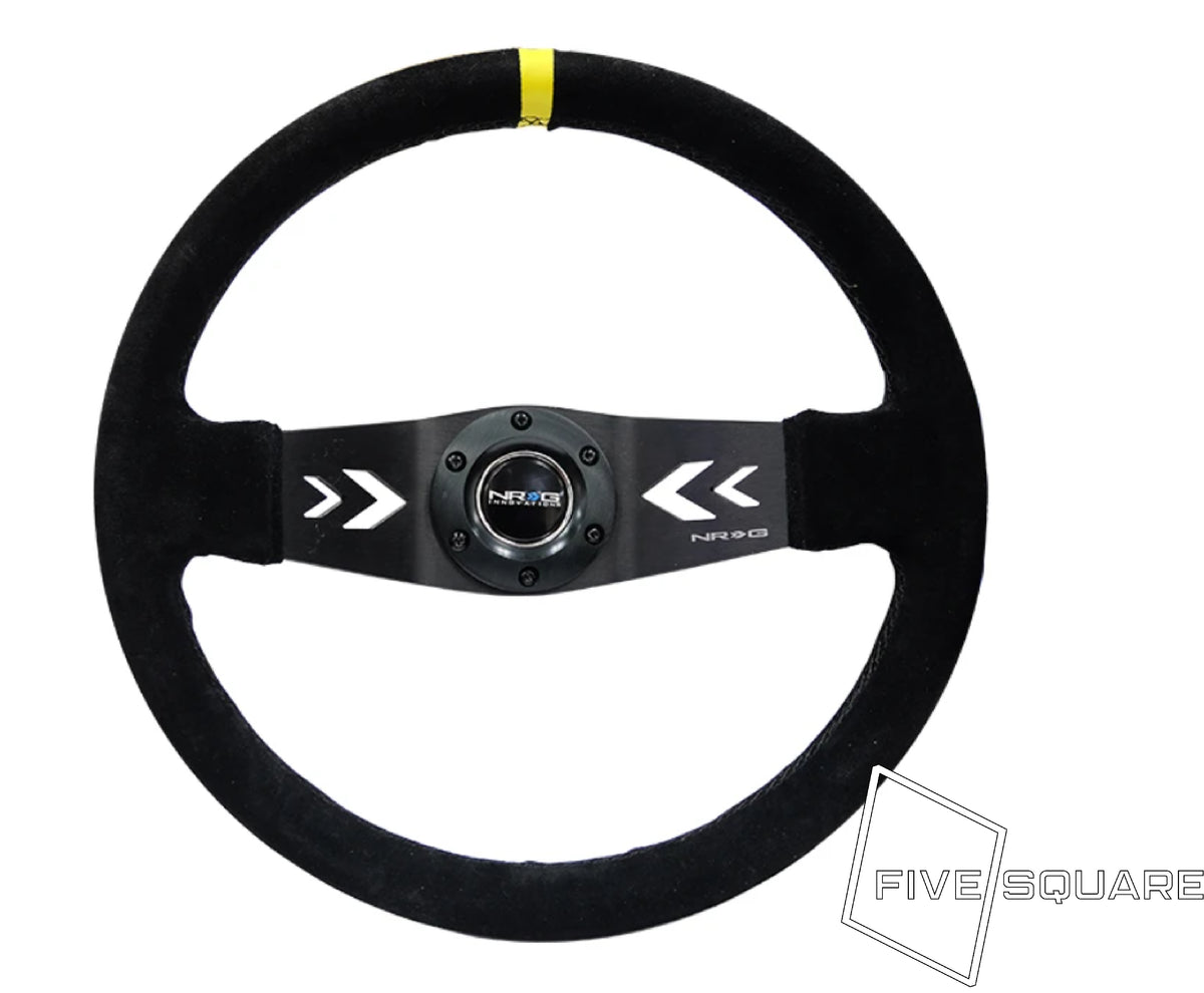 NRG Innovations 350mm 2スポークステアリングホイール - スエード 